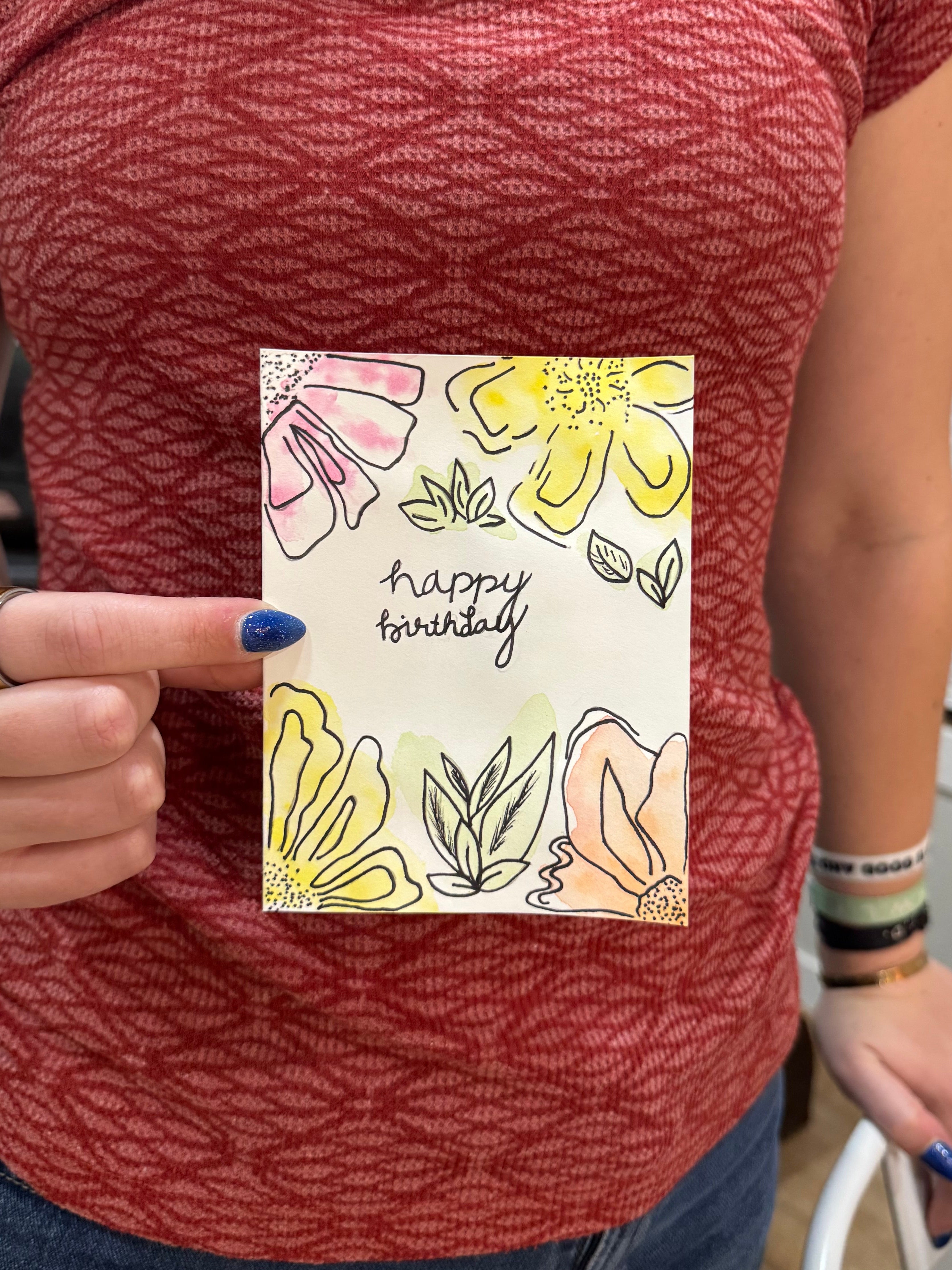 Abstract Flower Card