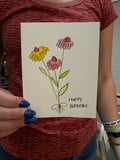Flowers Happy Birthday Card