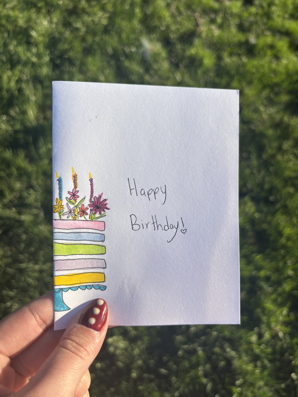 Floral Cake Birthday Card
