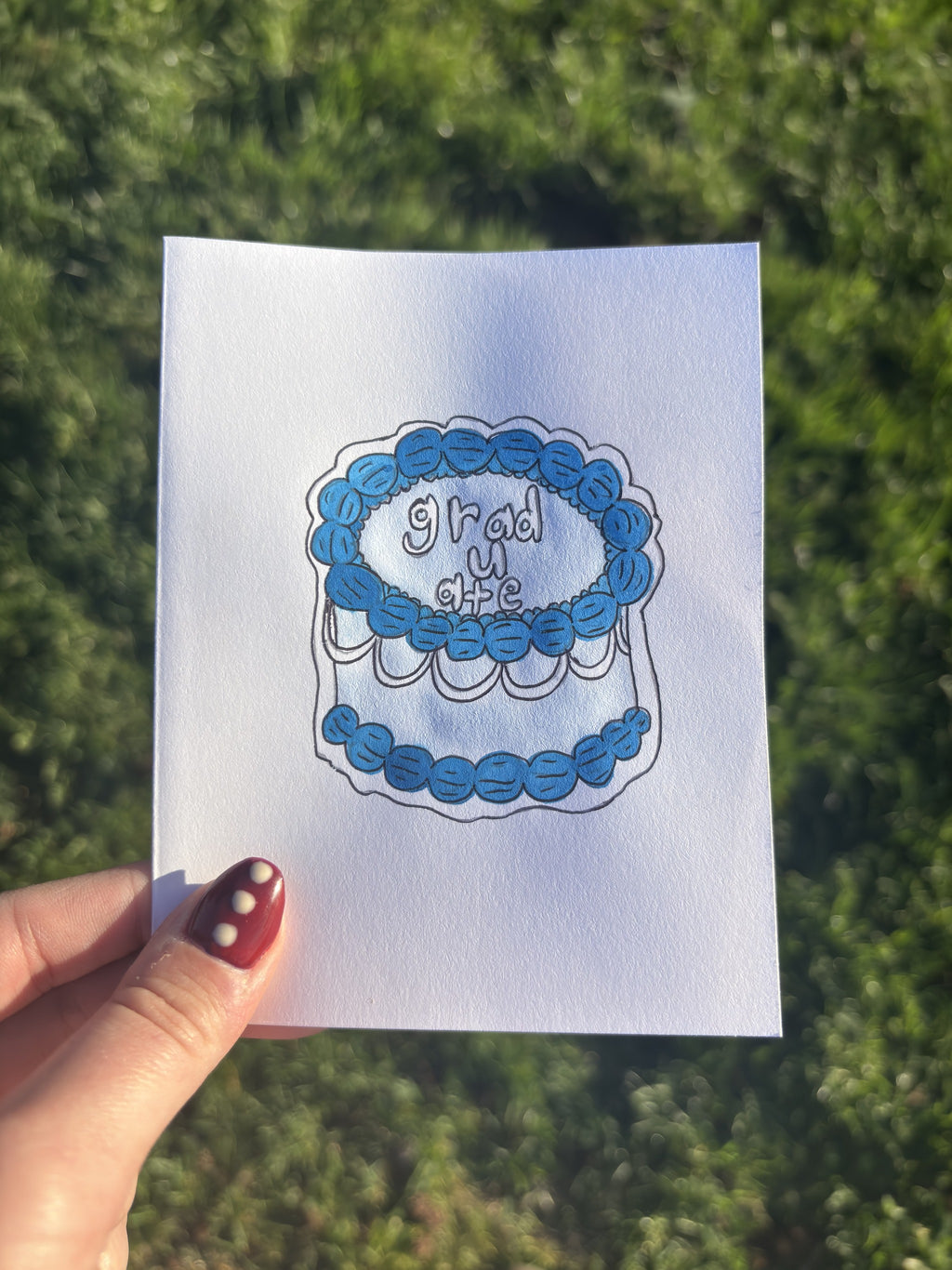 Cake Grad Card