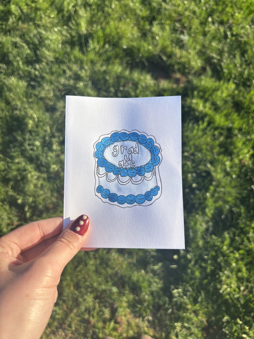 Cake Grad Card